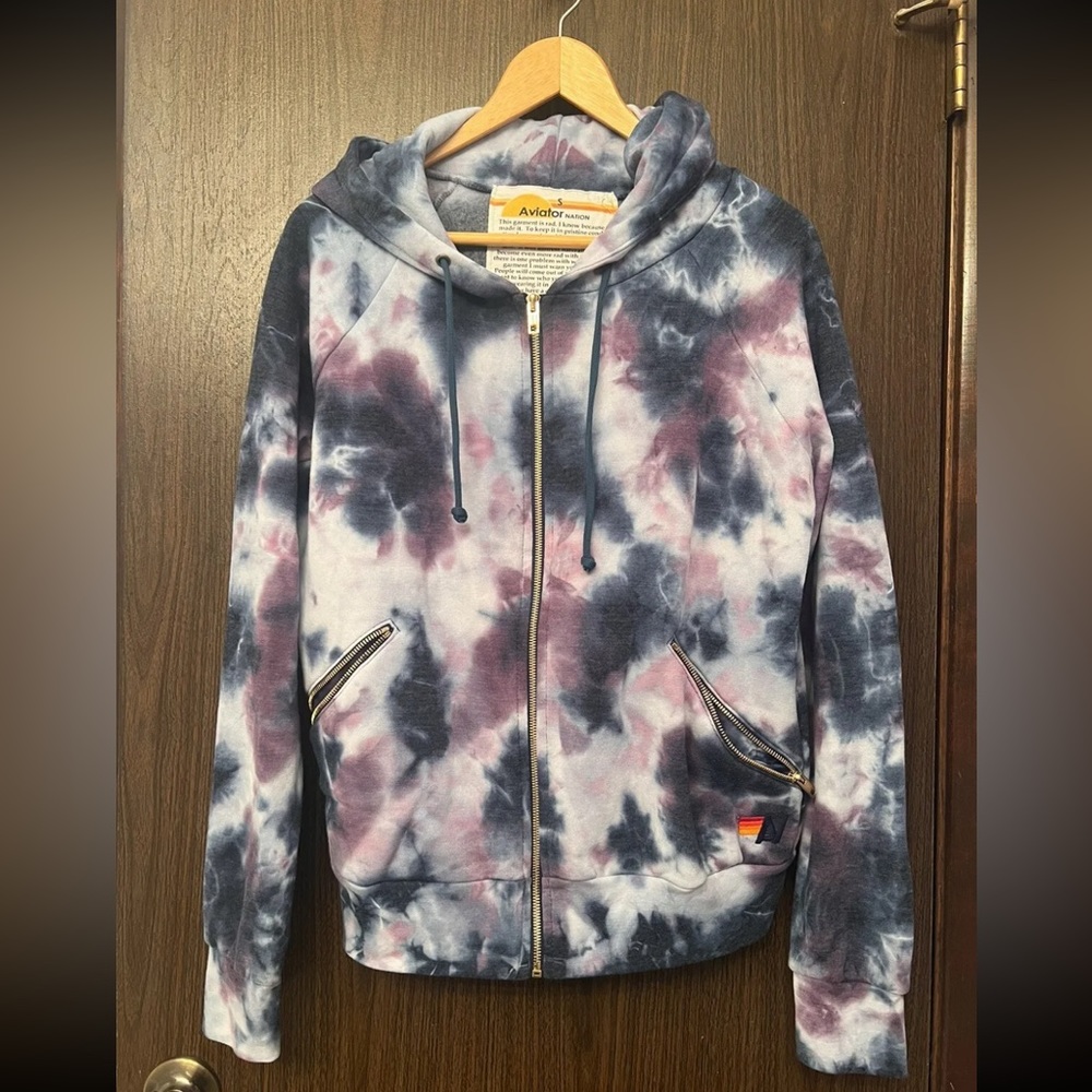 NWT AVIATOR NATION TIE DYE HOODIE UNISEX SIZE SMALL SOLD OUT!